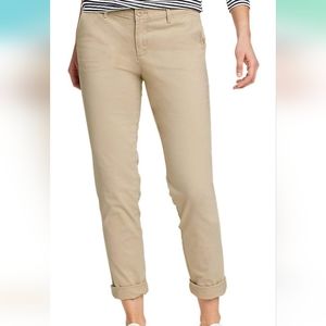 EDDIE BAUER legendwash stretch boyfriend slim khaki pants sz 16